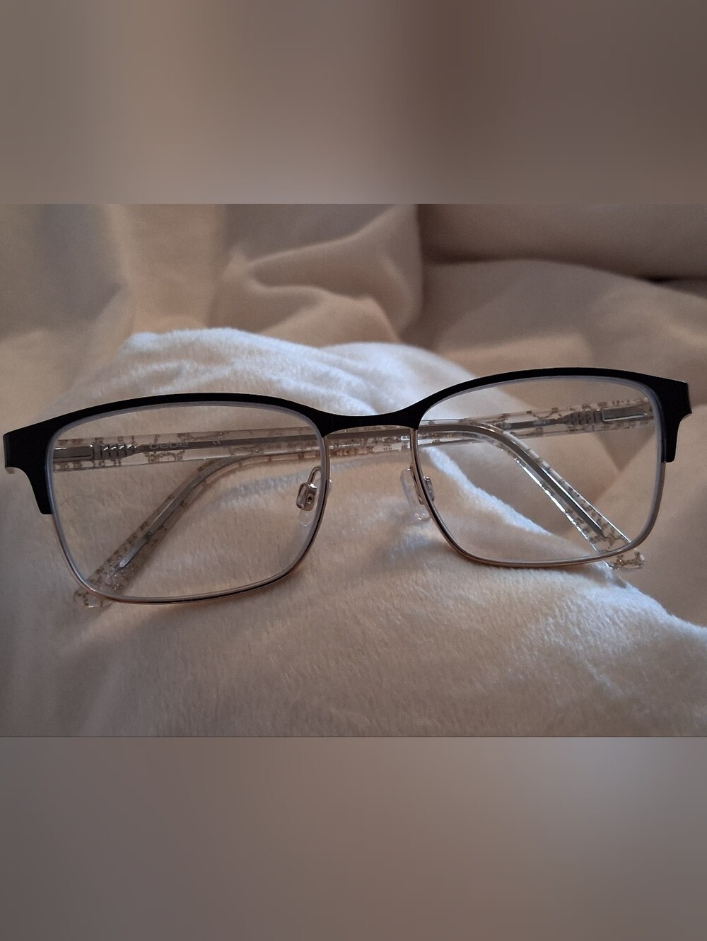 Authenic Bebe Black and Gold Glitter Frames